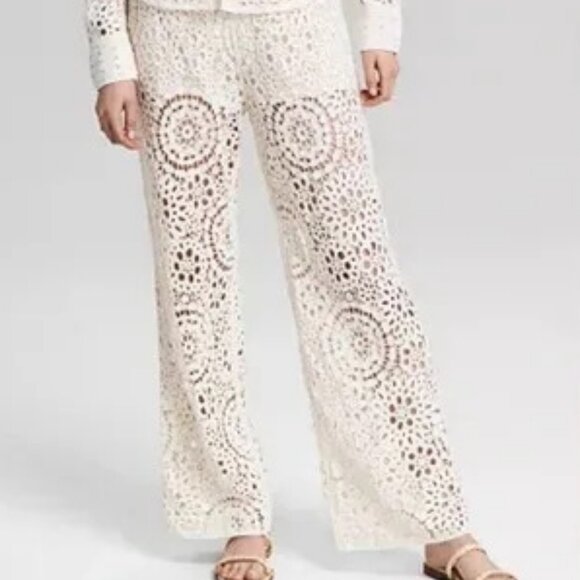 And Now This Cotton Crochet Pull-On Pants, Exclusively at Macy's.  SZ L - Picture 4 of 5